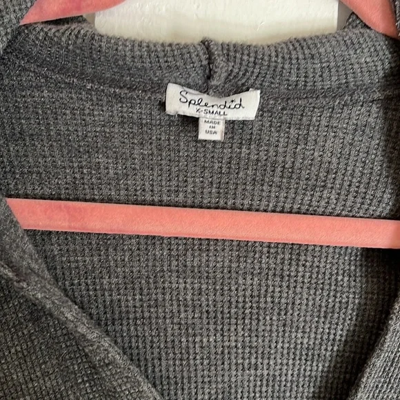 Splendid V Neck Hoodie - Picture 2 of 4